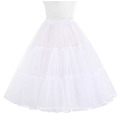 Belle Poque Frauen Weiß Vintage Crinoline Petticoat Underskirt für Vintage Retro Kleider BP000177-2